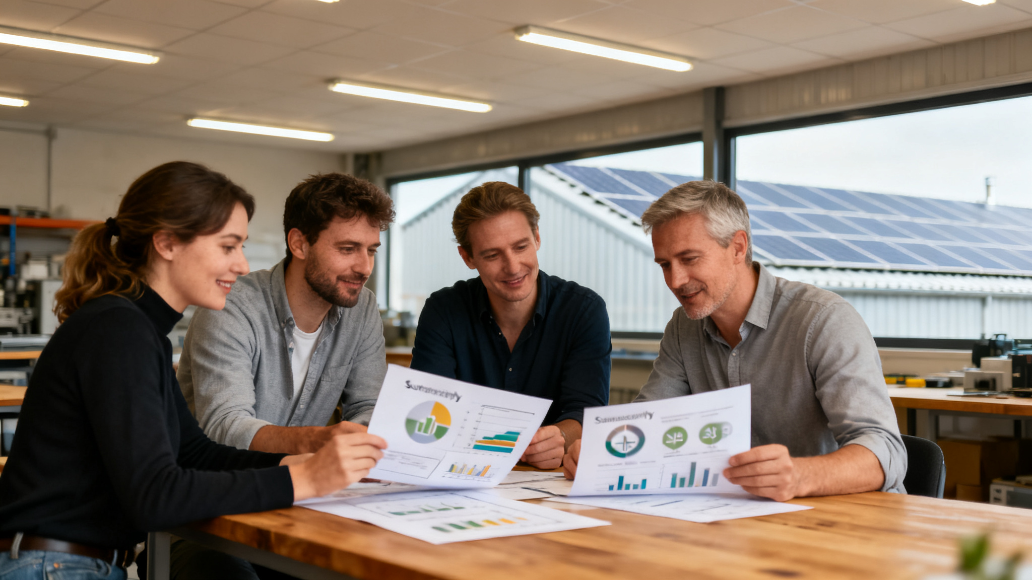 Équipe PME réunie pour l’engagement environnemental