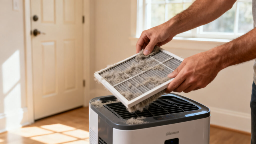 Nettoyage du filtre et portes fermées pour réduire le coût par heure