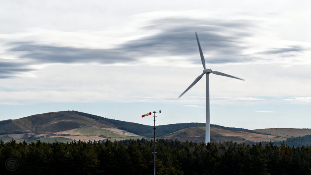 Site vallonné illustrant turbulence et charges cycliques sur éolienne