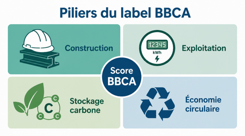 Infographie des 4 piliers BBCA et score associé
