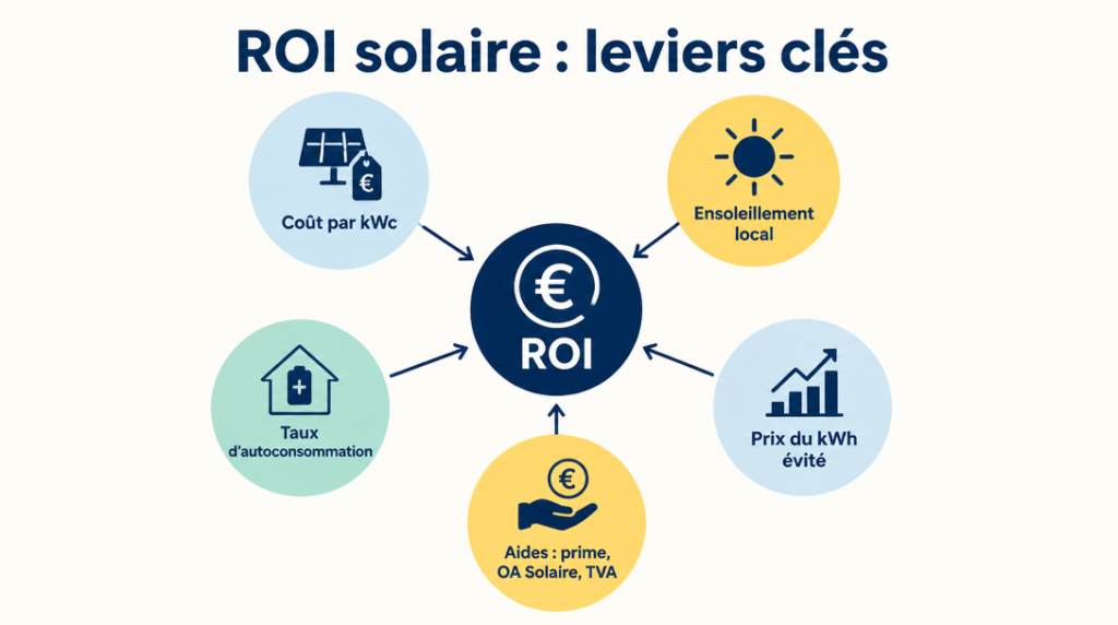 Infographie sur la rentabilité des panneaux solaires