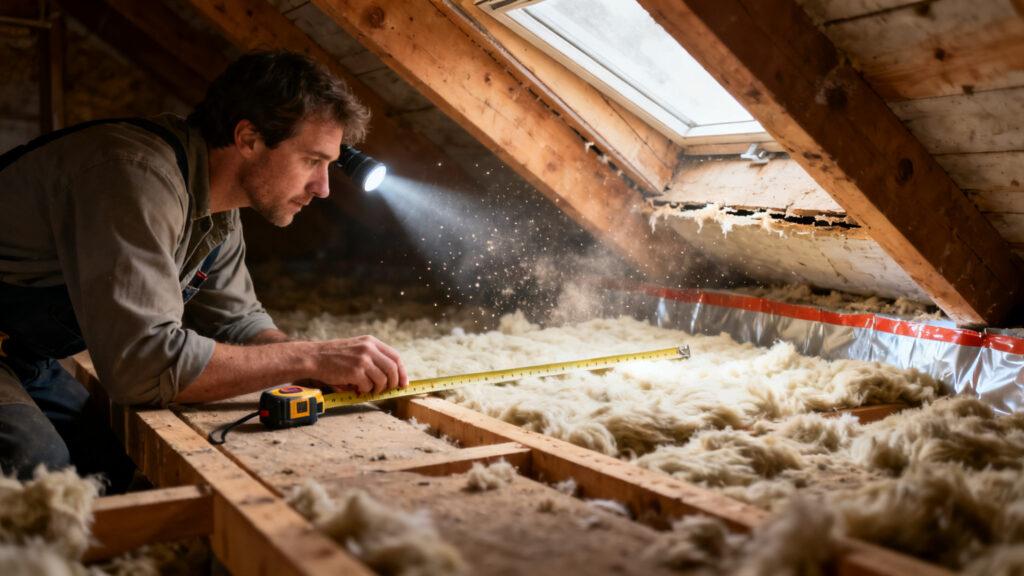 Inspection de l’isolation des combles et ponts thermiques