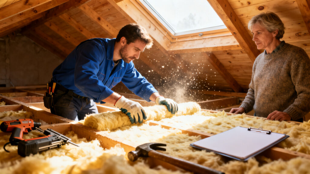 Travaux d’isolation des combles avant de refaire le DPE