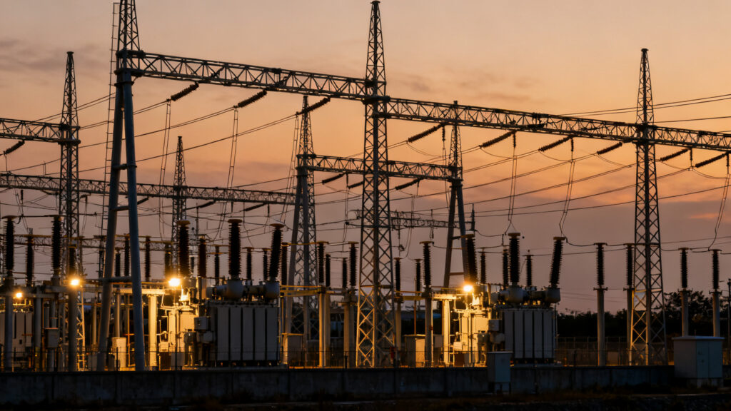 Poste électrique et lignes haute tension, mix électrique bas-carbone