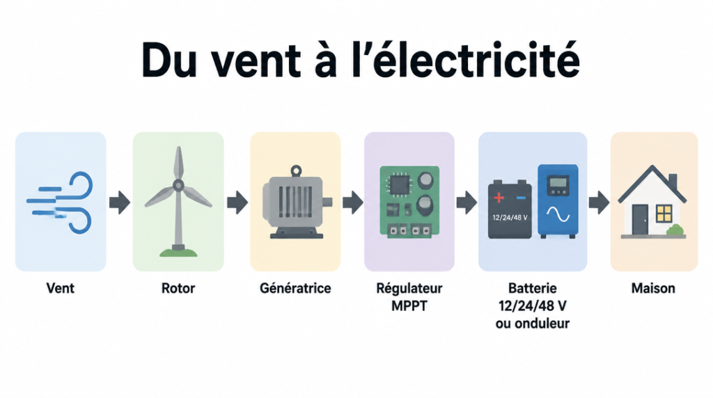 Chaîne de conversion avec régulateur MPPT et onduleur