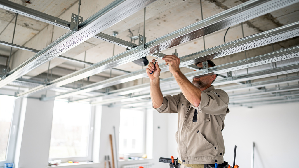 Suspentes acoustiques et fourrures F530 pour plafond suspendu